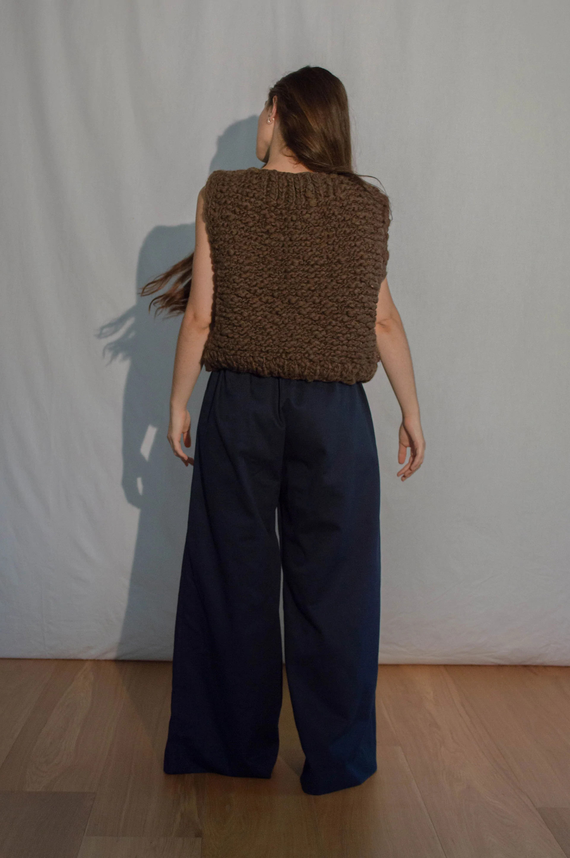 Thumbnail: Ound Hand Knitted Acacia Vest in Earth