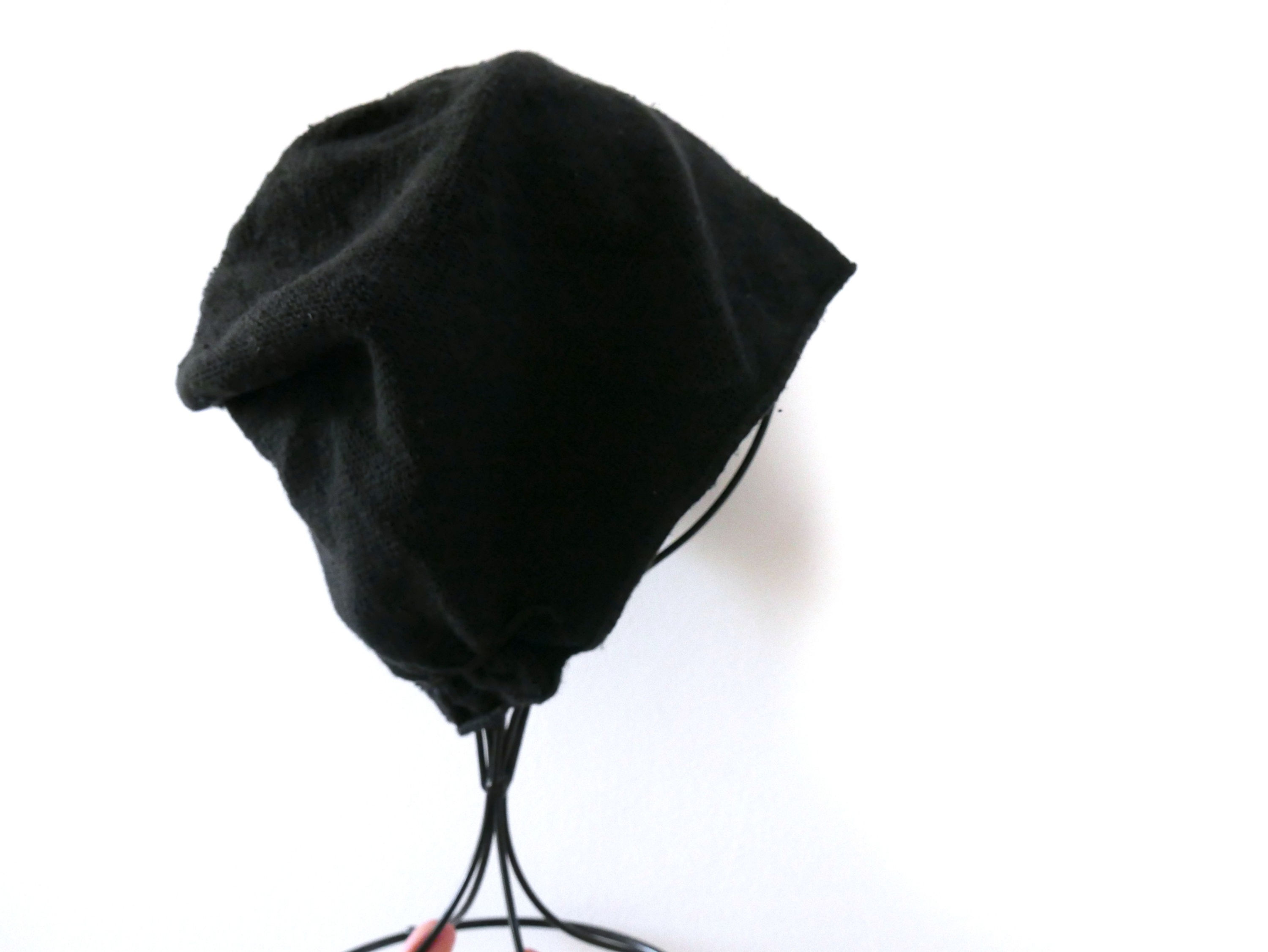 [SCHA] Taiga Medium Long "E" - cotton/linen beanie