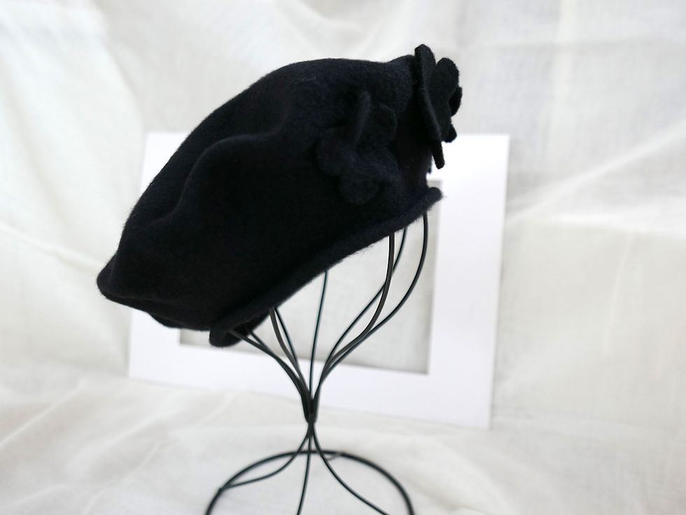 Thumbnail: [SCHA] Flower Beret "11-W" Wool Beret