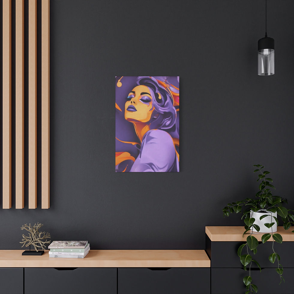 Thumbnail: DD® 'FEMANINE GRACE' Wall Art Canvas - ORANGE & PURPLE DESIGN, Home Decor