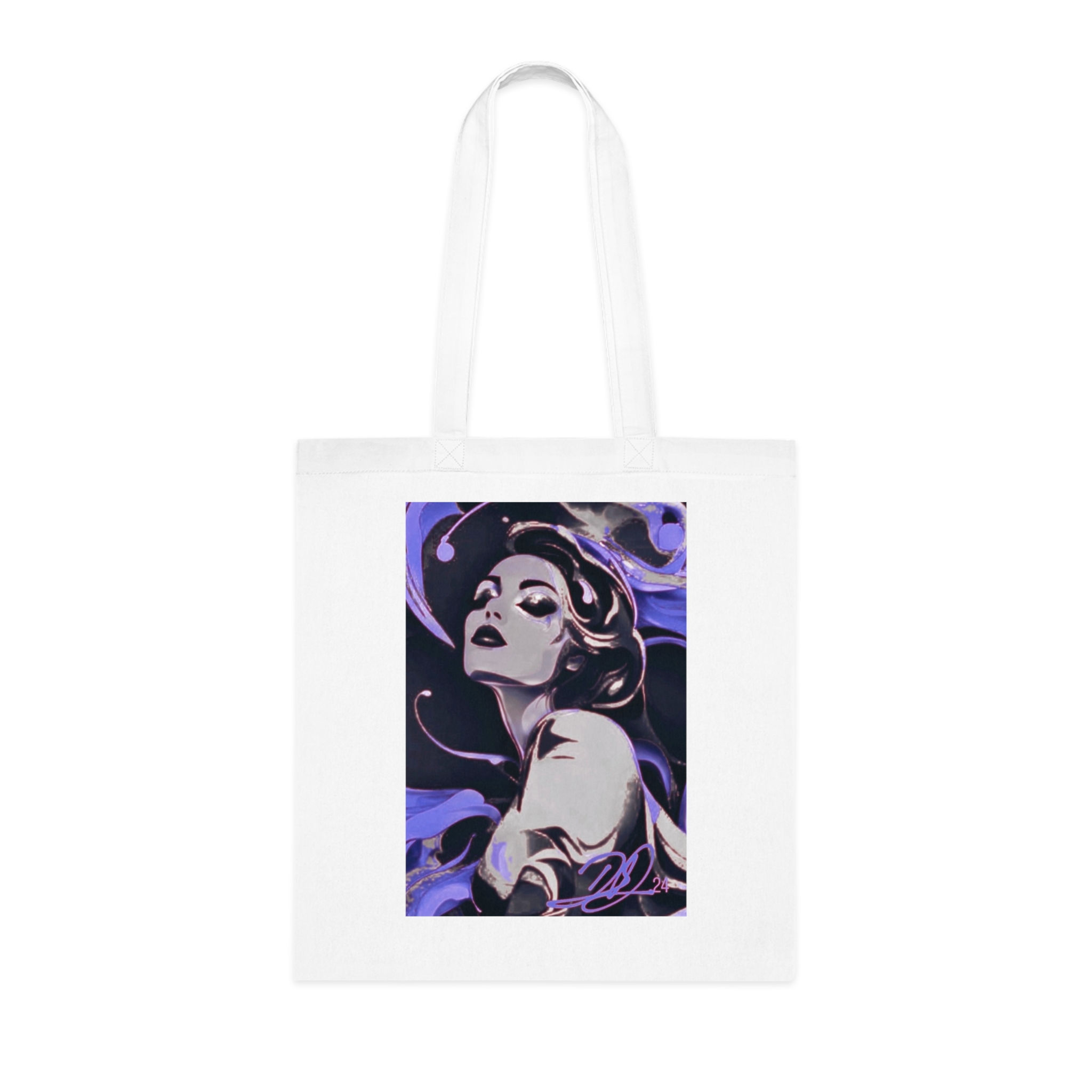 DD® 'FEMANINE GRACE' Cotton Tote - BLUE DESIGN