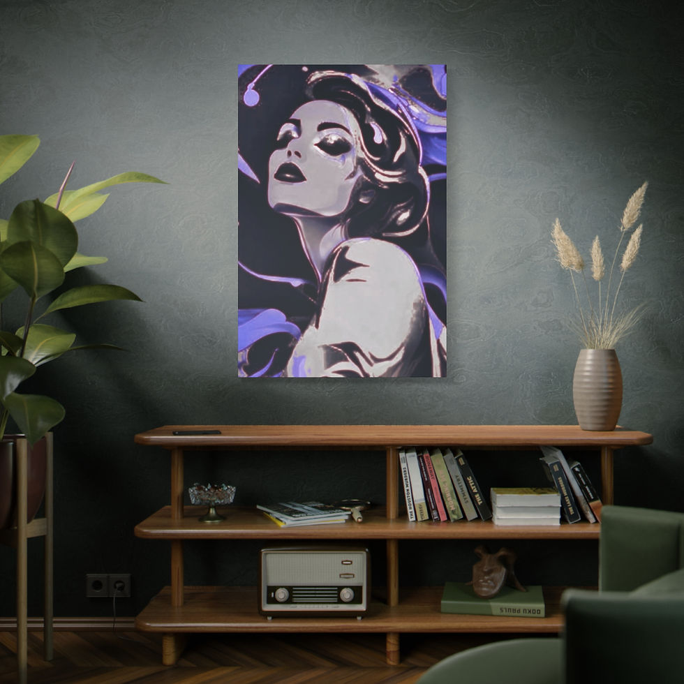 Thumbnail: DD® 'FEMANINE GRACE' Wall Art Canvas - BLUE DESIGN, Home Decor