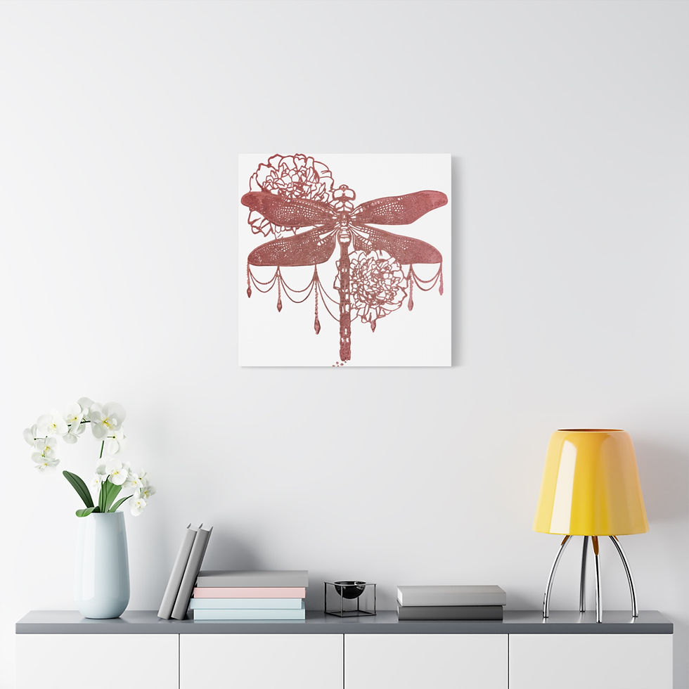 Thumbnail: DD® 'DARK RANGE - BLOOD' Canvas Art, Home Decor, Art, Gift, Halloween, Dragonfly