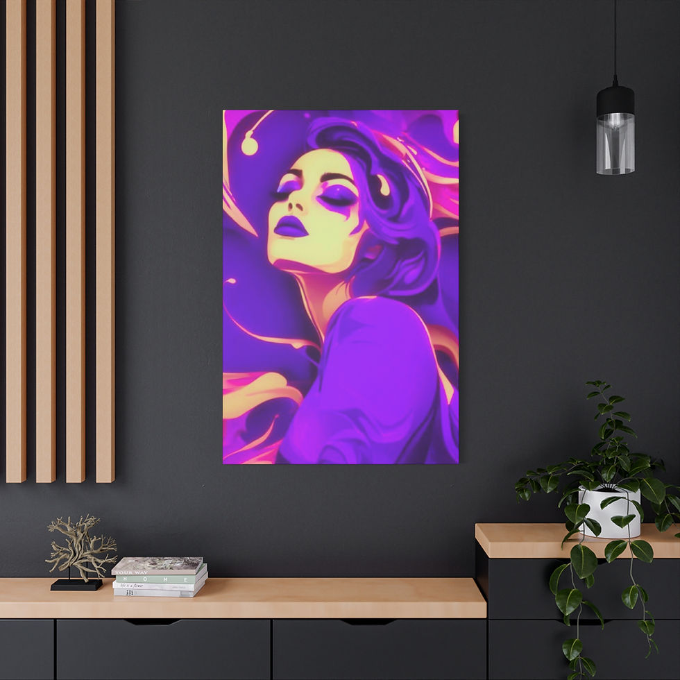 Thumbnail: DD® 'FEMANINE GRACE' Wall Art Canvas - PURPLE DESIGN, Home Decor