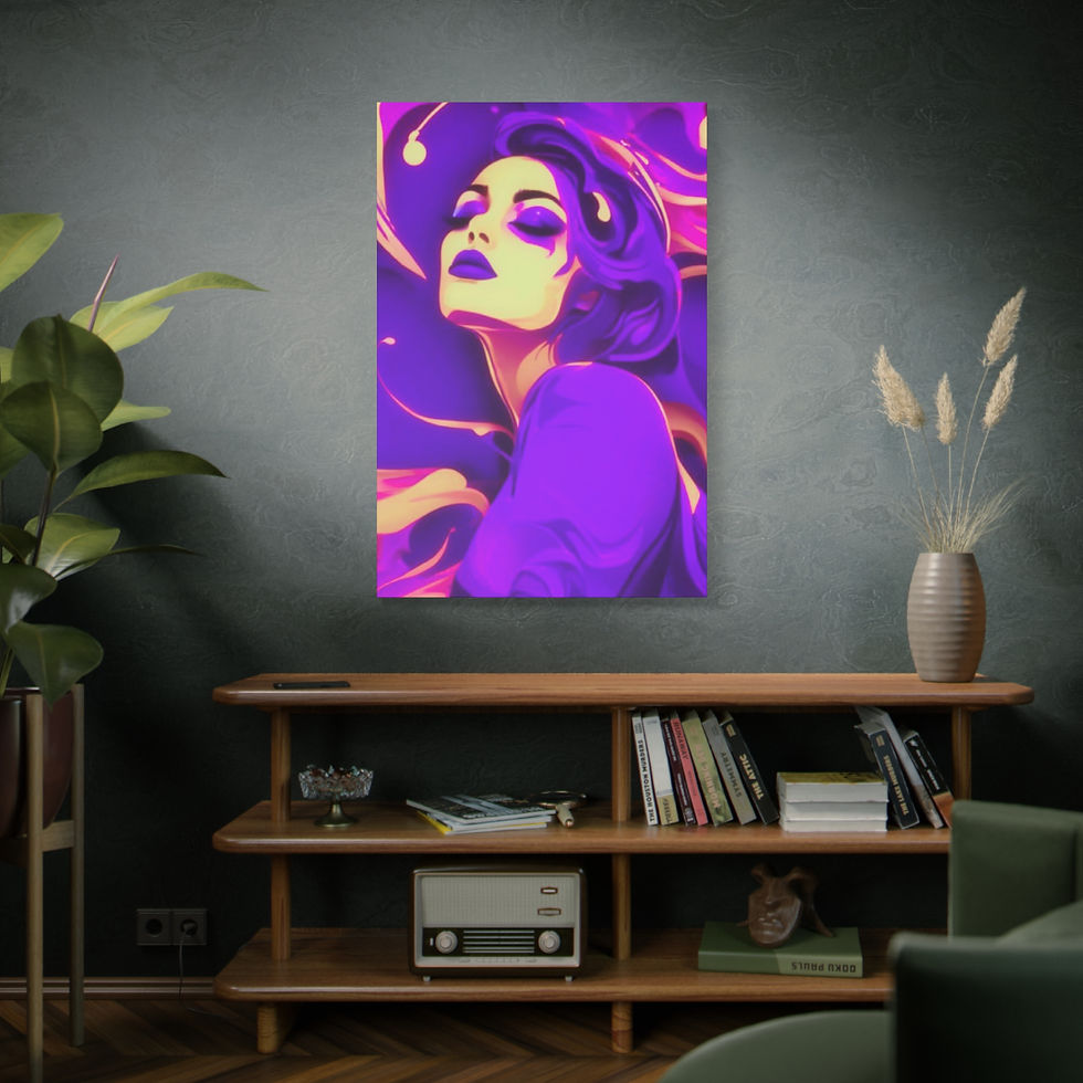 Thumbnail: DD® 'FEMANINE GRACE' Wall Art Canvas - PURPLE DESIGN, Home Decor