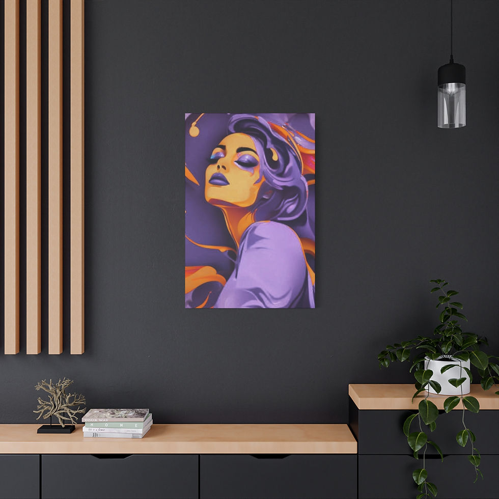 Thumbnail: DD® 'FEMANINE GRACE' Wall Art Canvas - ORANGE & PURPLE DESIGN, Home Decor