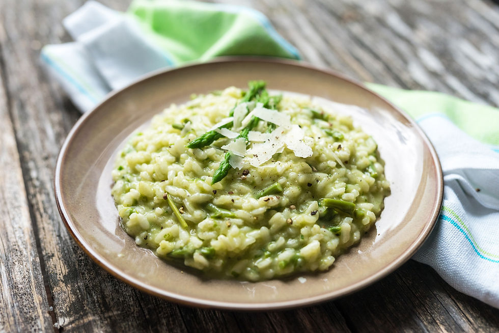 Spargelrisotto mit Parmesan