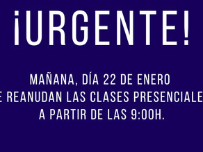 Mañana día 22 de enero se abre el Colegio