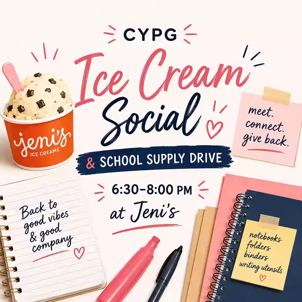 🍦 CYPG Ice Cream Social & School Supply Drive 📚