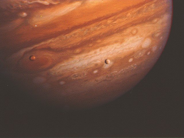 Jupiter et ses lunes - Voyager 1 - 1979