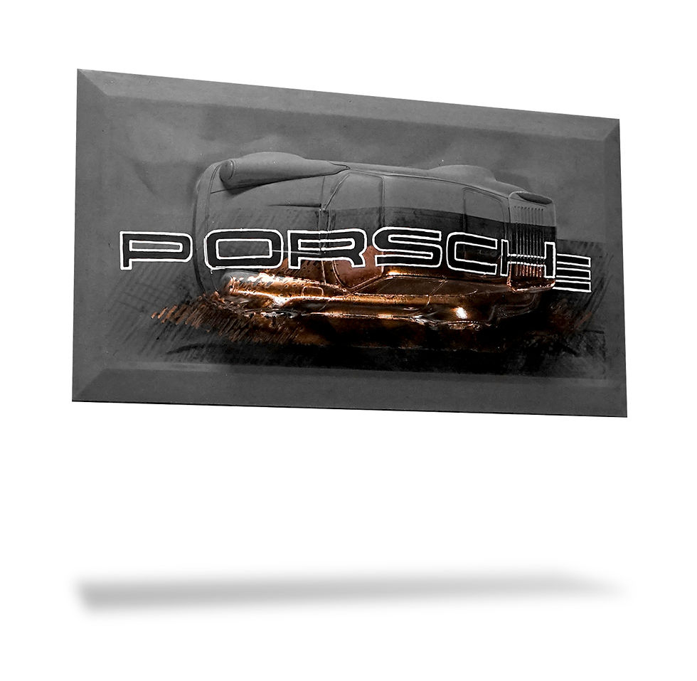 Porsche 911 Carrera 964 Turbo Art Sculpture - Copper Artwork