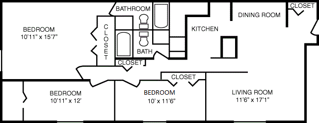 bedroom3 heat included