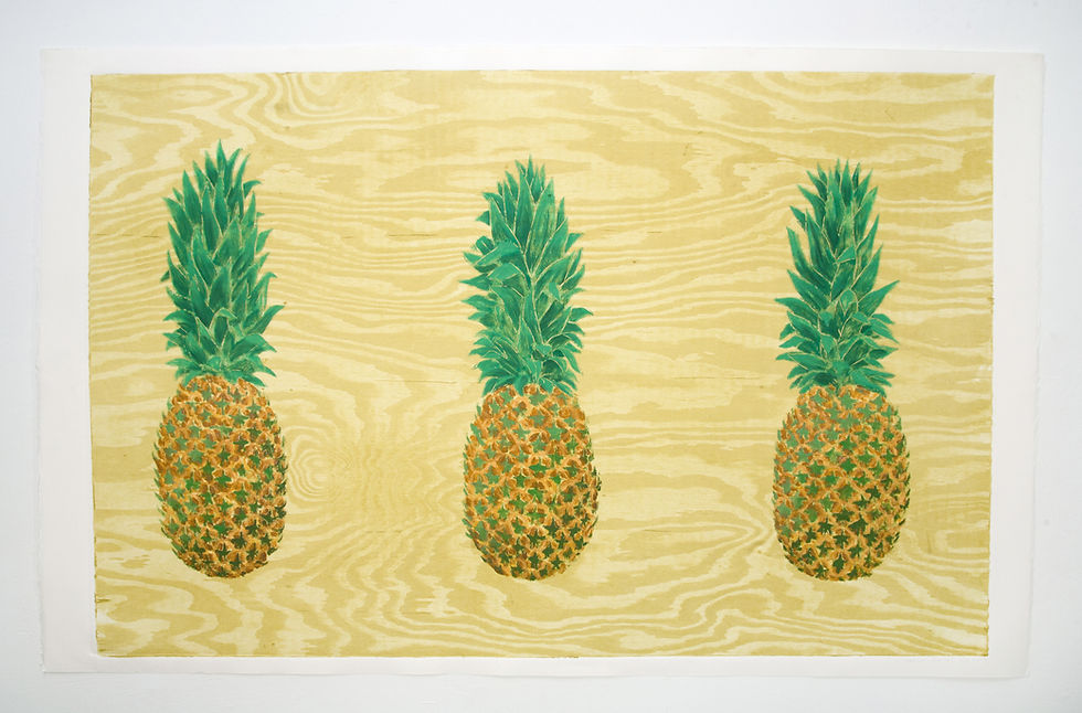 Pineapples in Triplicate (in color)