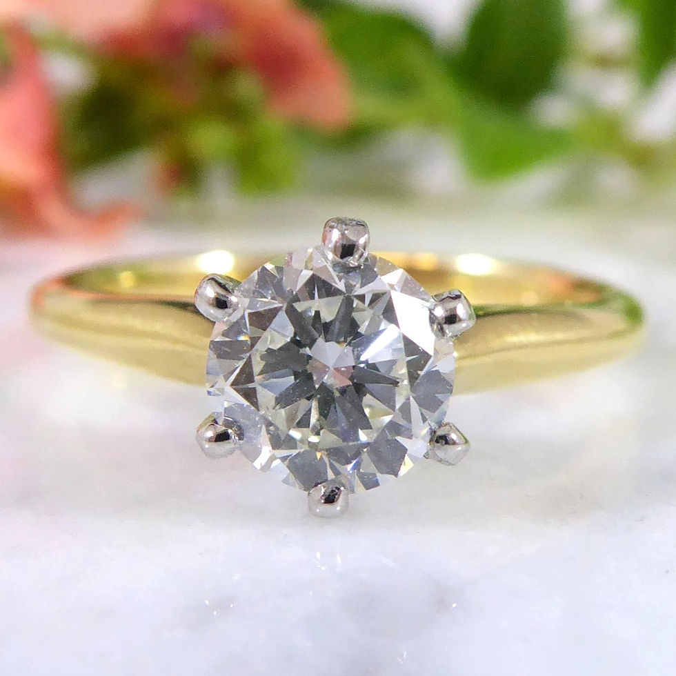 Vintage Diamond Solitaire Engagement Ring, 0.90ct, in Yellow Gold