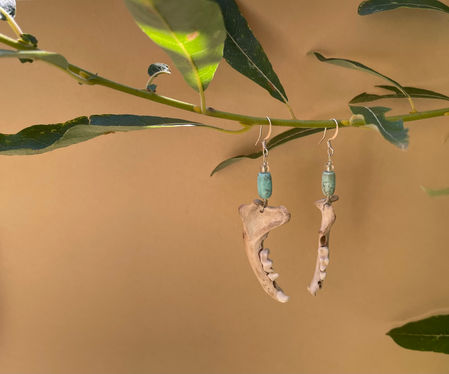 skunk jaw earrings