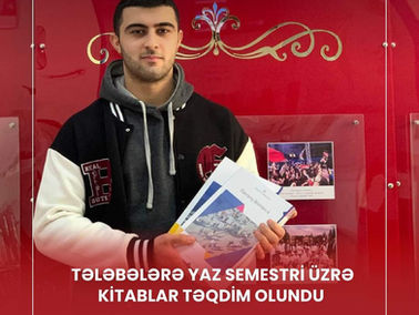 Tələbələrə Bahar (Yaz semestri) dönemi kitabları təhvil verildi