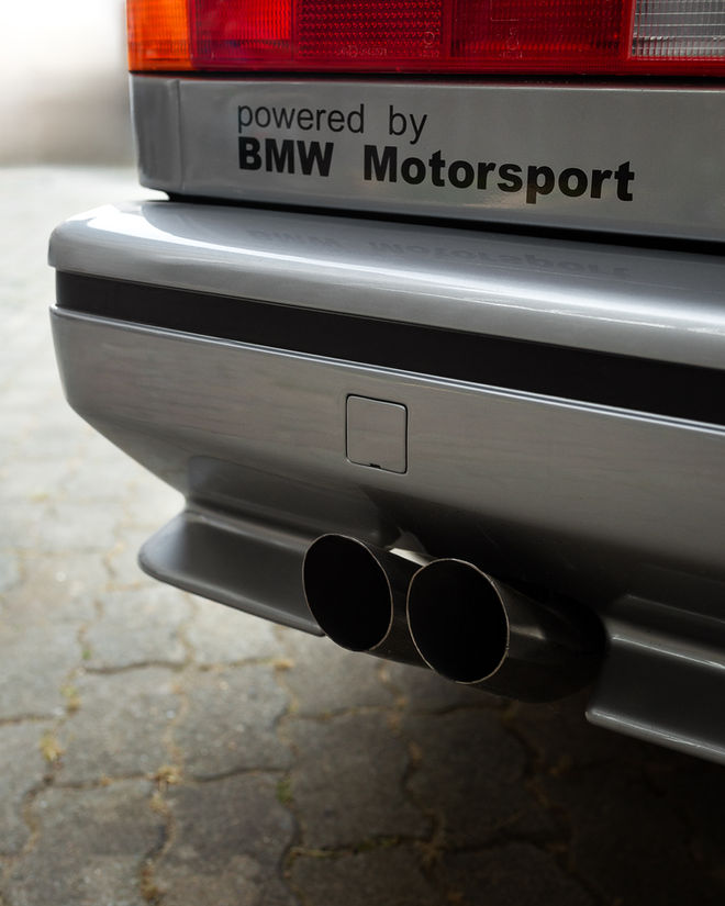 BMW M3 E30 Roberto Ravaglia Tourenwagen Heckspoiler Details Yokohama BMW Motorsport