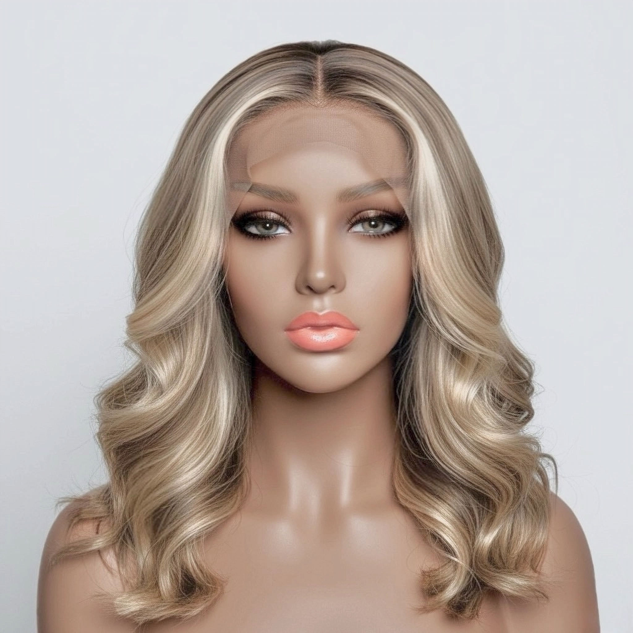 India – Dimensional Blonde Wavy Human Hair Wig