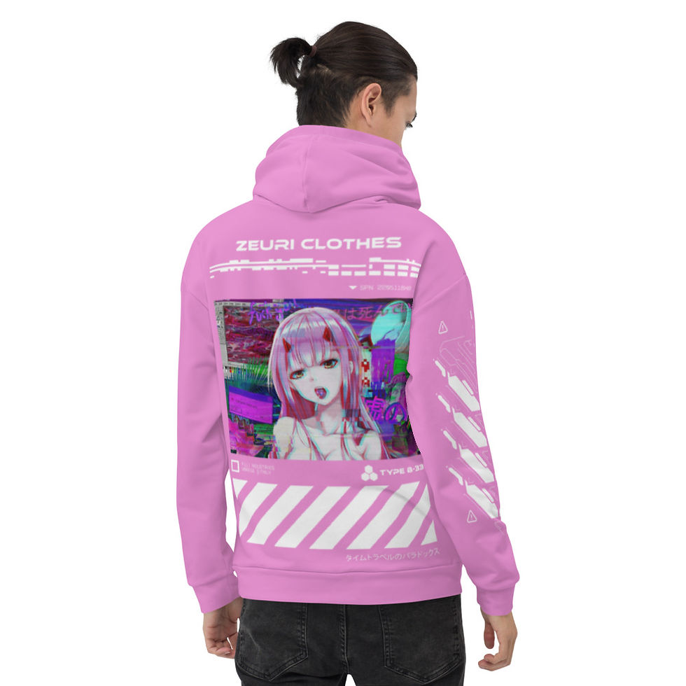 Miniatura: Zero2 pink Unisex Hoodie