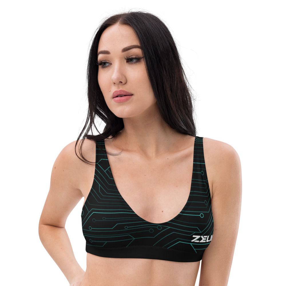 Noir Netrunner Top bikini imbottito