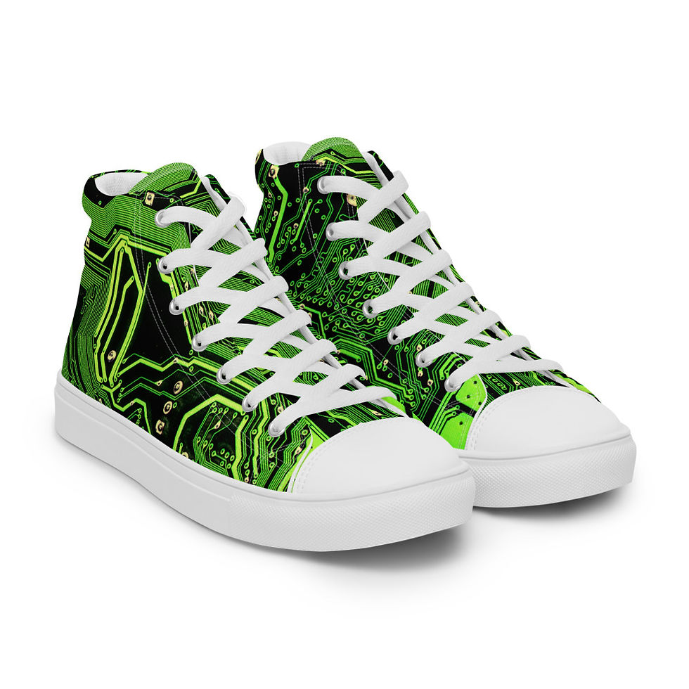 Miniatura: Netrunner Green Men’s high top shoes