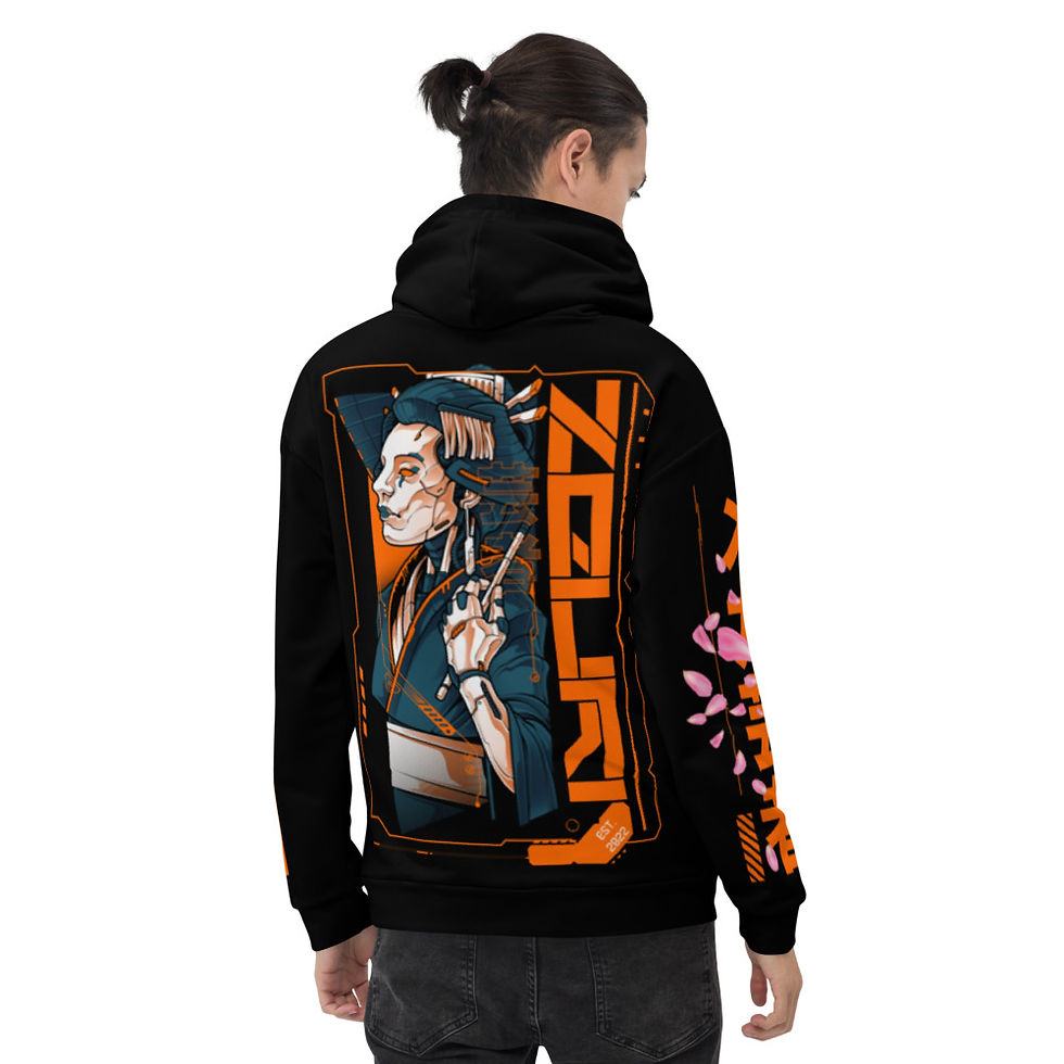 Miniatura: Cyber Geisha Unisex Hoodie