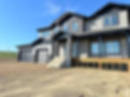 High angle view of a new home blueprint and construction plans
