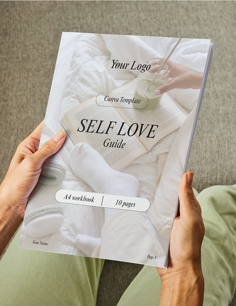canva a4 workbook self love template coaching business