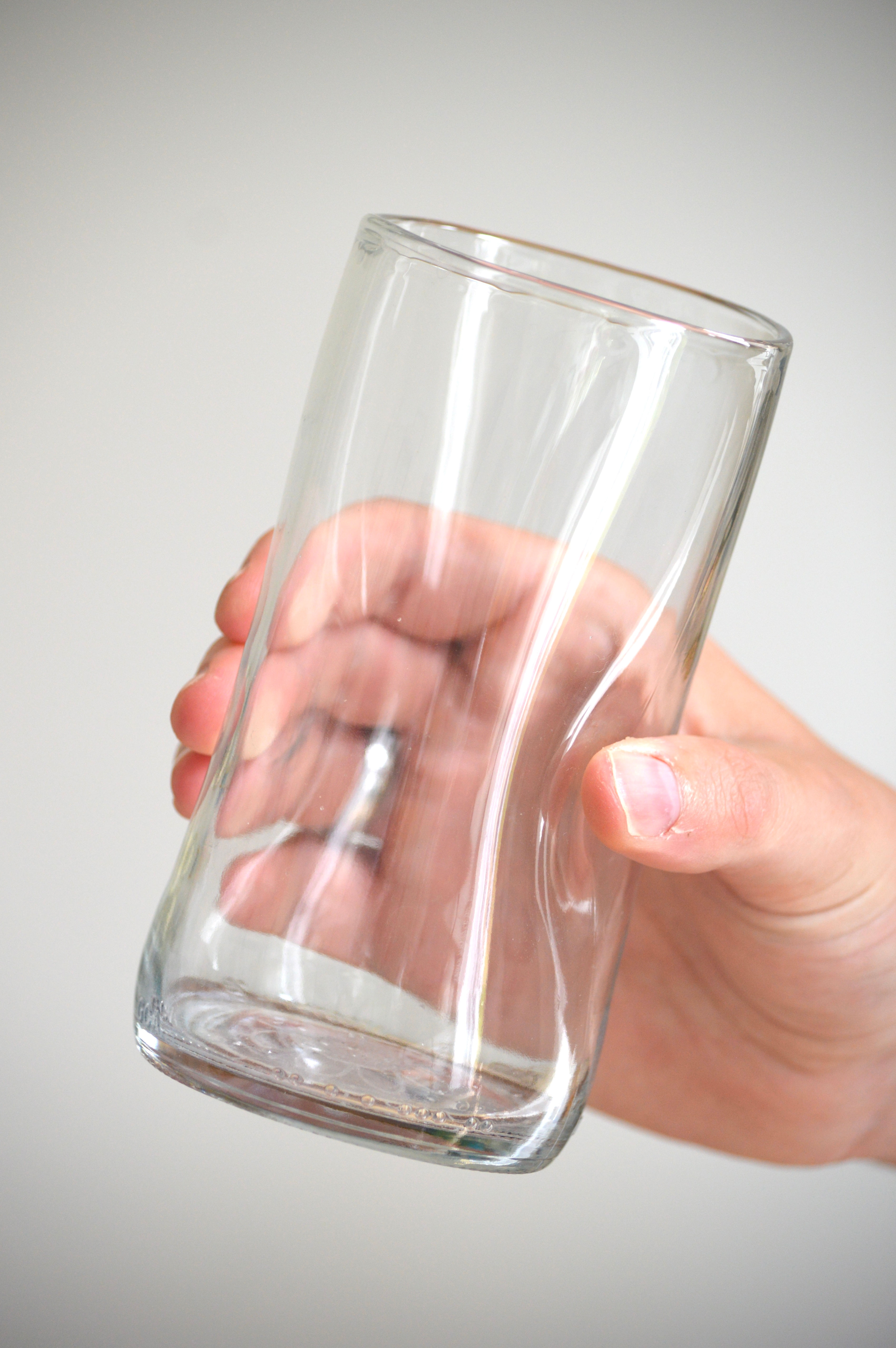 Recycled wine glass flower base