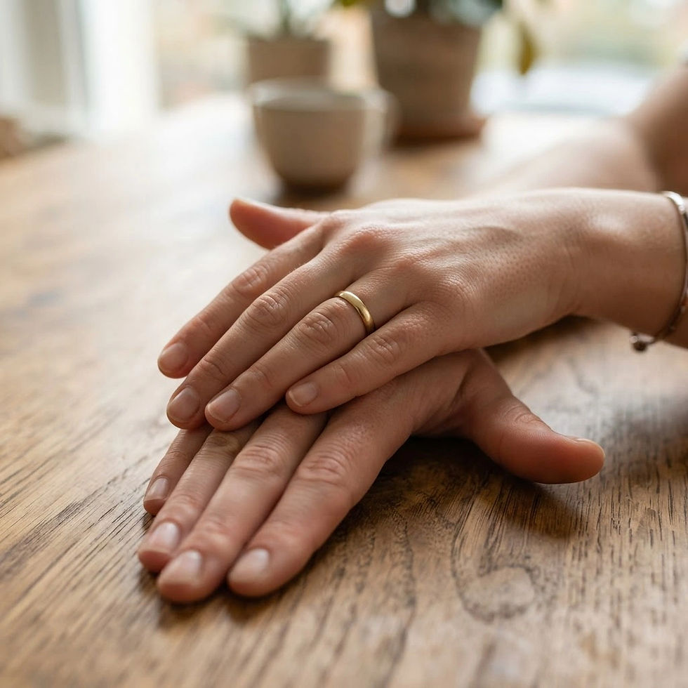 Two hands on top of each other