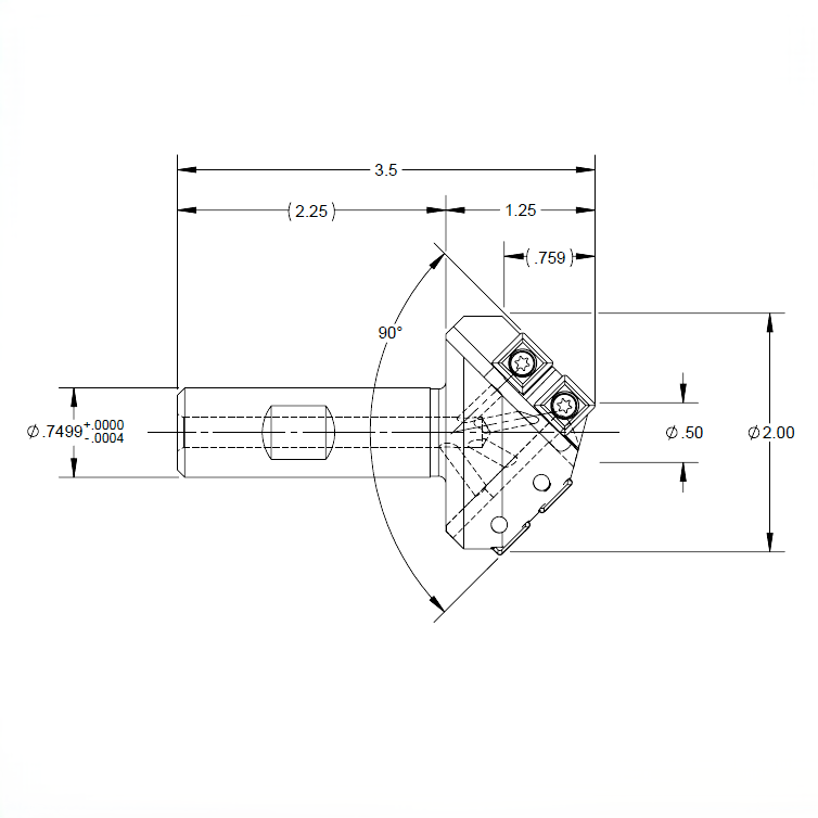 Thumbnail: ICS90-200 · 90° Positive Rake Countersink