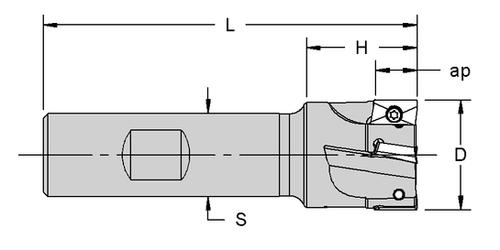 ZEM-100 Indexable End Mill: 1