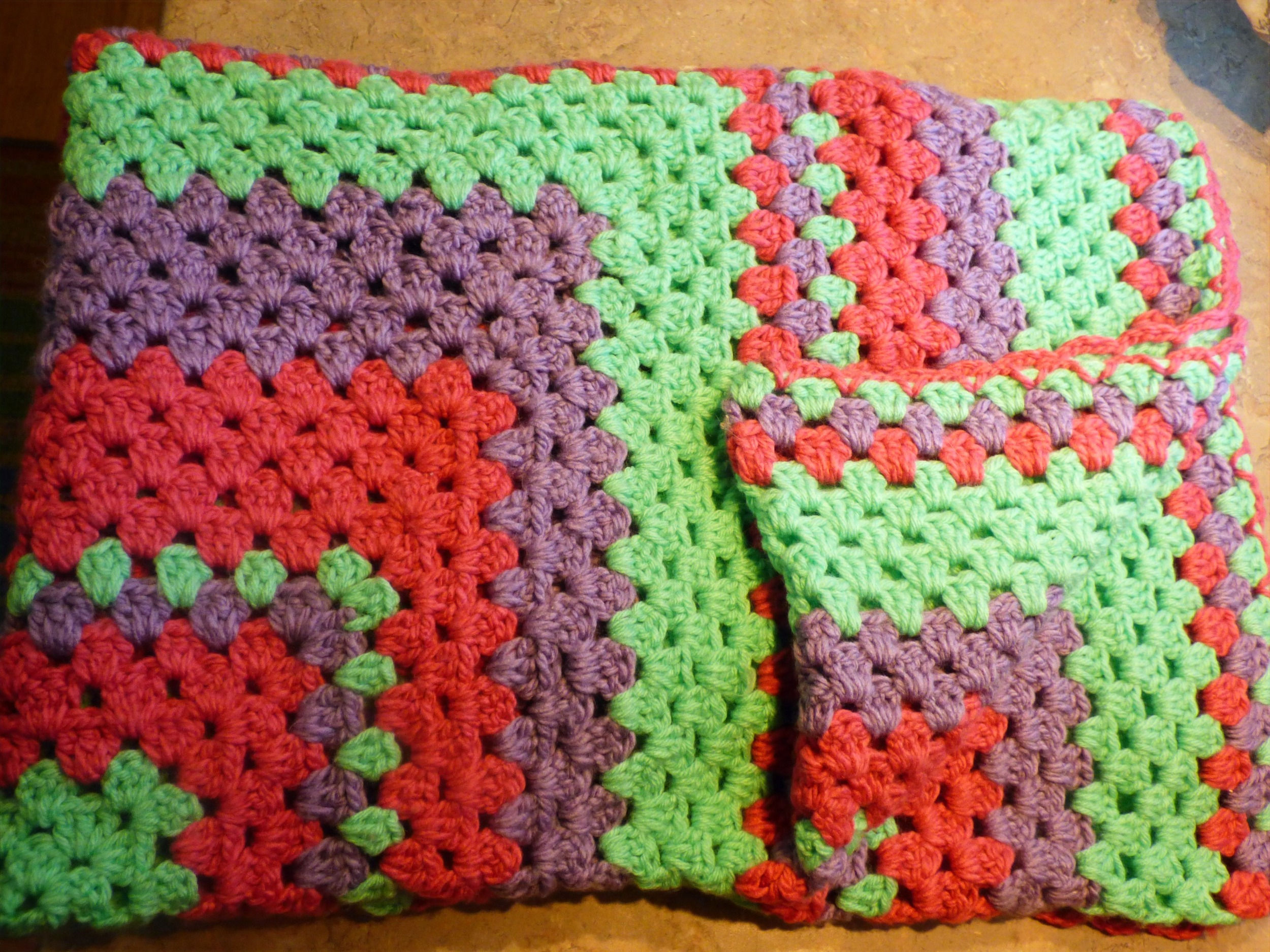 Hand Crocheted blanket 3ft x 5ft