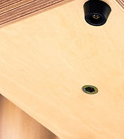 rubber feet and threaded insert on the bottom of the overture castanet machine