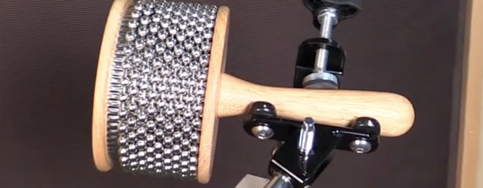 cabasa mounted on tambourine onemount
