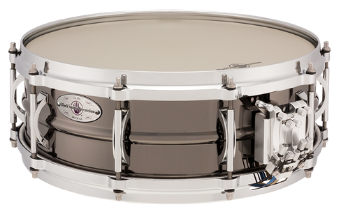Medallion brass multisonic snare drum with black nickel finish