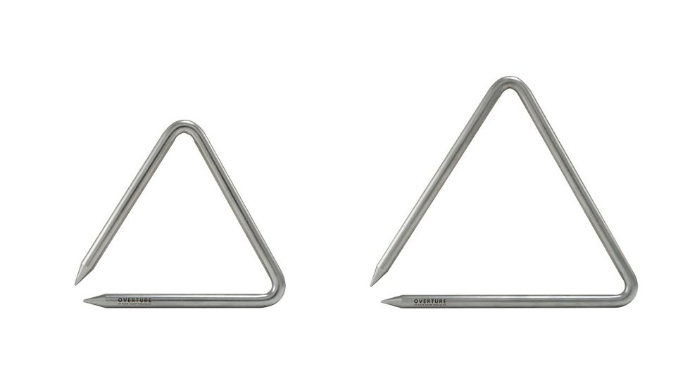 Overture steel triangles in 6 and 8 inch sizes