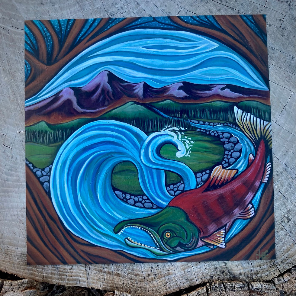 Salmon Eddy Print