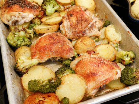 Grilled Chicken and Vegetables - Sheet Pan Dinner