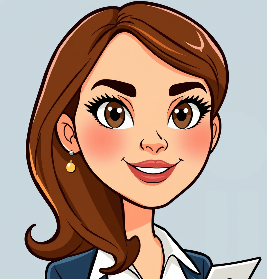 Professional cartoonish image of a brunette woman who could work in finance.jpg