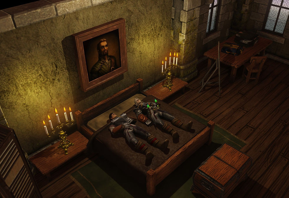 If only I could recover HP as quickly as they did, sleeping in such uncomfortable clothes and bedding... 🤔