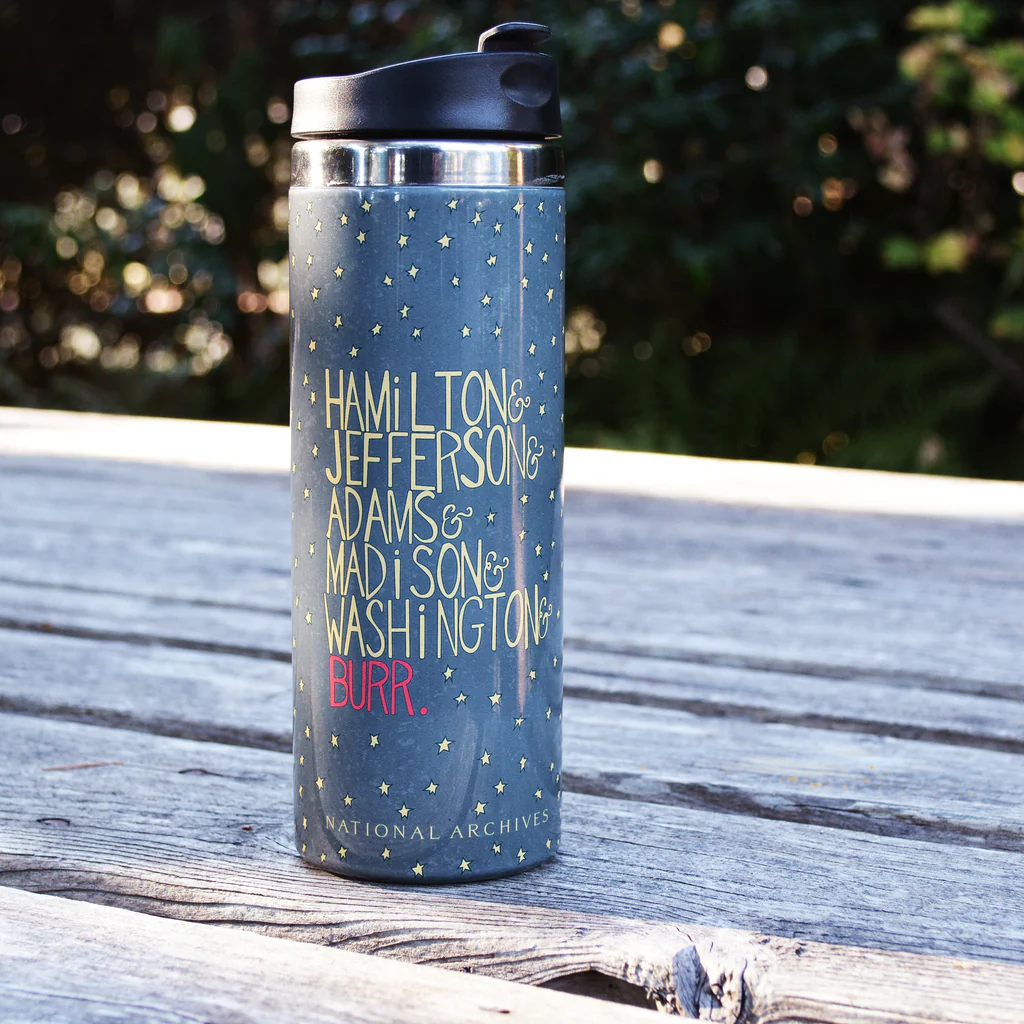 Hamilton-Burr travel mug