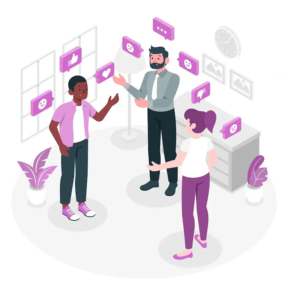 Business to business concept with purchase and contract symbols flat vector illustration, helping you reach and understand your audience.