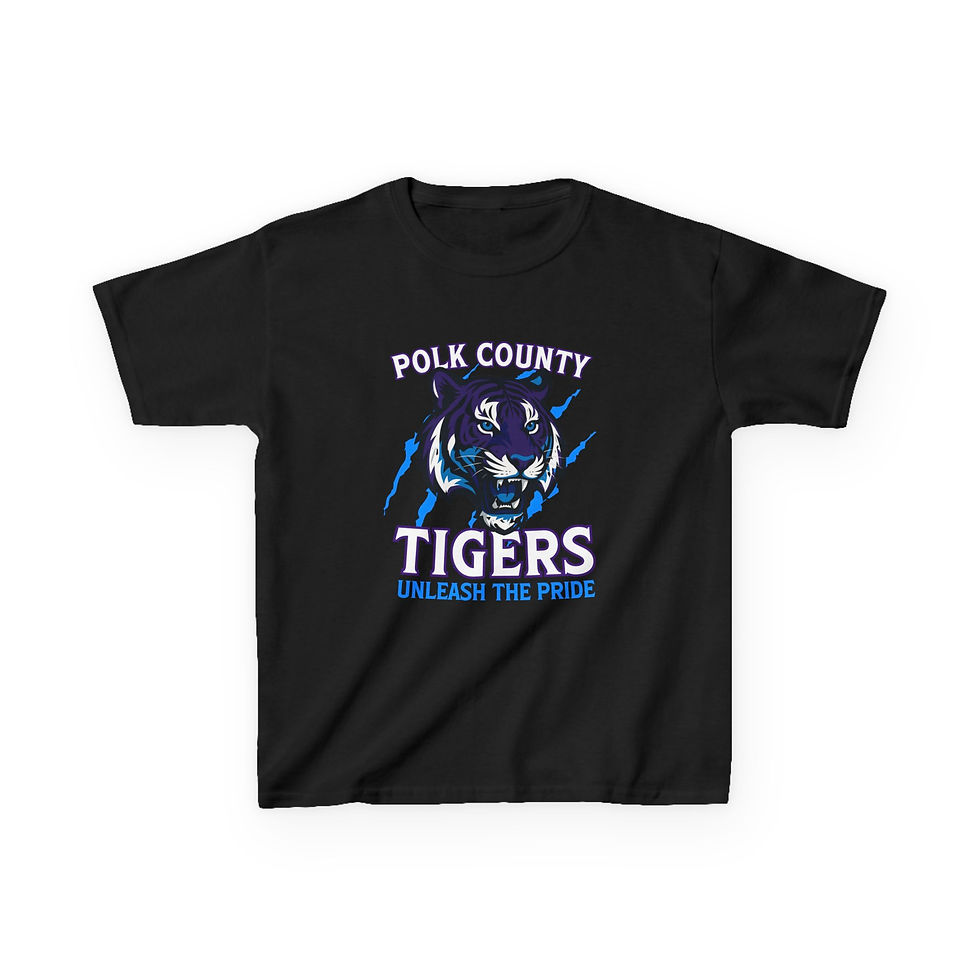 Thumbnail: Polk County Tigers Kids Tee - Unleash the Pride