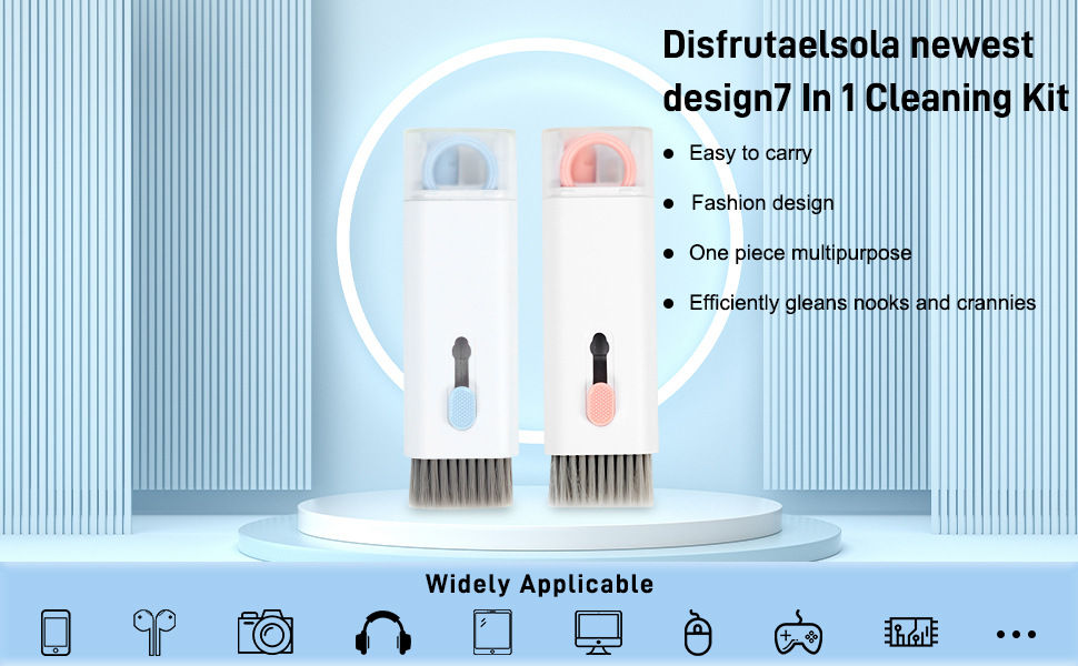 Thumbnail: 7-in-1 Computer Keyboard Cleaner Brush Kit Earphone Cleaning Pen For Headset Key