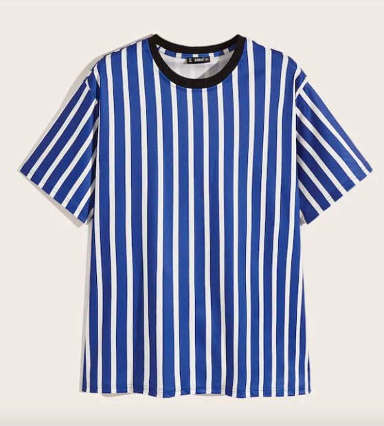 Thumbnail: CONTRAST NECK STRIPED TEE