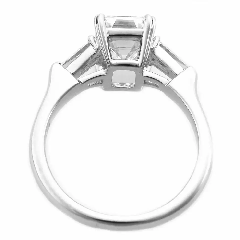 Thumbnail: Harry Winston 1.77ct Emerald Cut Diamond E-VVS2 Plat Classic Ring US4 Solitaire