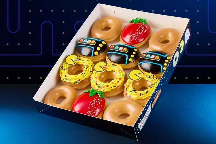 Krispy Kreme’s newest collaboration revives Pac-Man fever through a trio of themed doughnuts. Each design pays tribute to the arcade classic, from Pac-Man himself to his ghostly foes. Credit: Courtesy of Krispy Kreme Doughnut Corp. / Bandai Namco Entertainment Co.