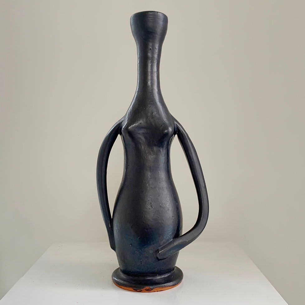 Guillaume Met De Penninghen Antropomorphic Ceramic Vase, circa 1950, France.