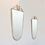 Miniature : Pair of Elegant Brass Wall Mirrors, circa 1950, Italy.